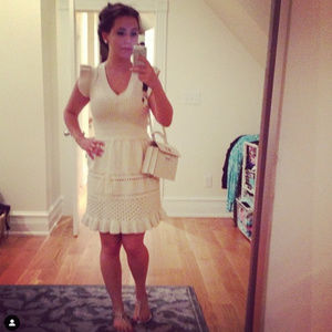 Valentino White Sleeveless Knit Dress - M